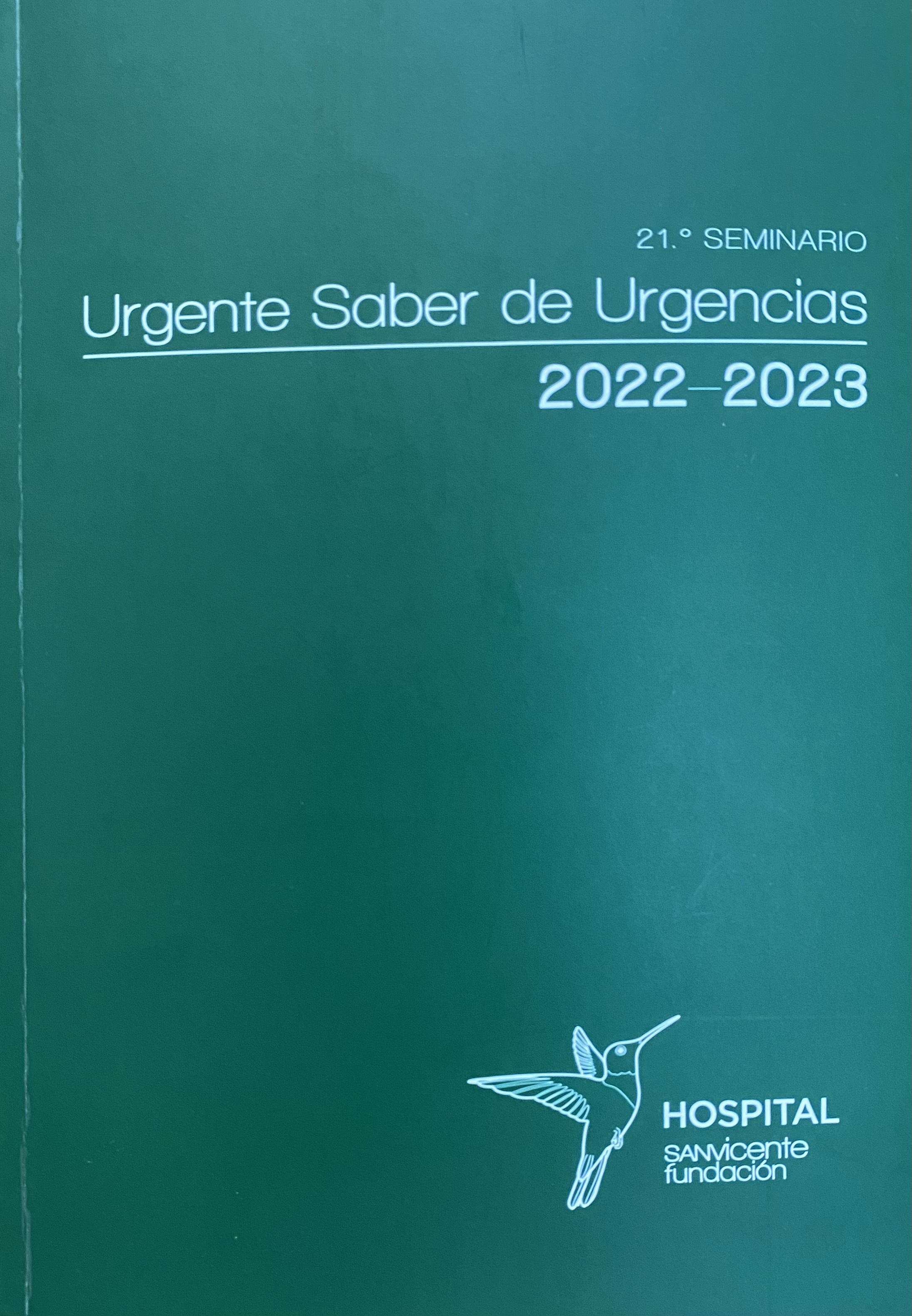 PORTADA LIBRO URGENTE SABER DE URGENCIAS 2022 - 2023